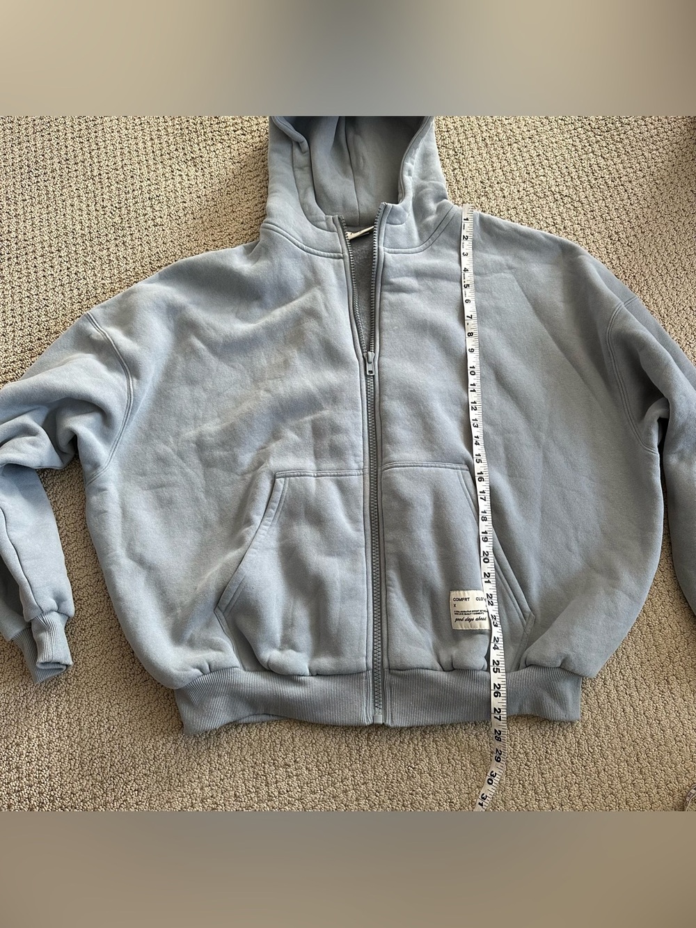 Comfrt Blue Gray Zip Hoodie and Sweatpants Set - Picture 4 of 10